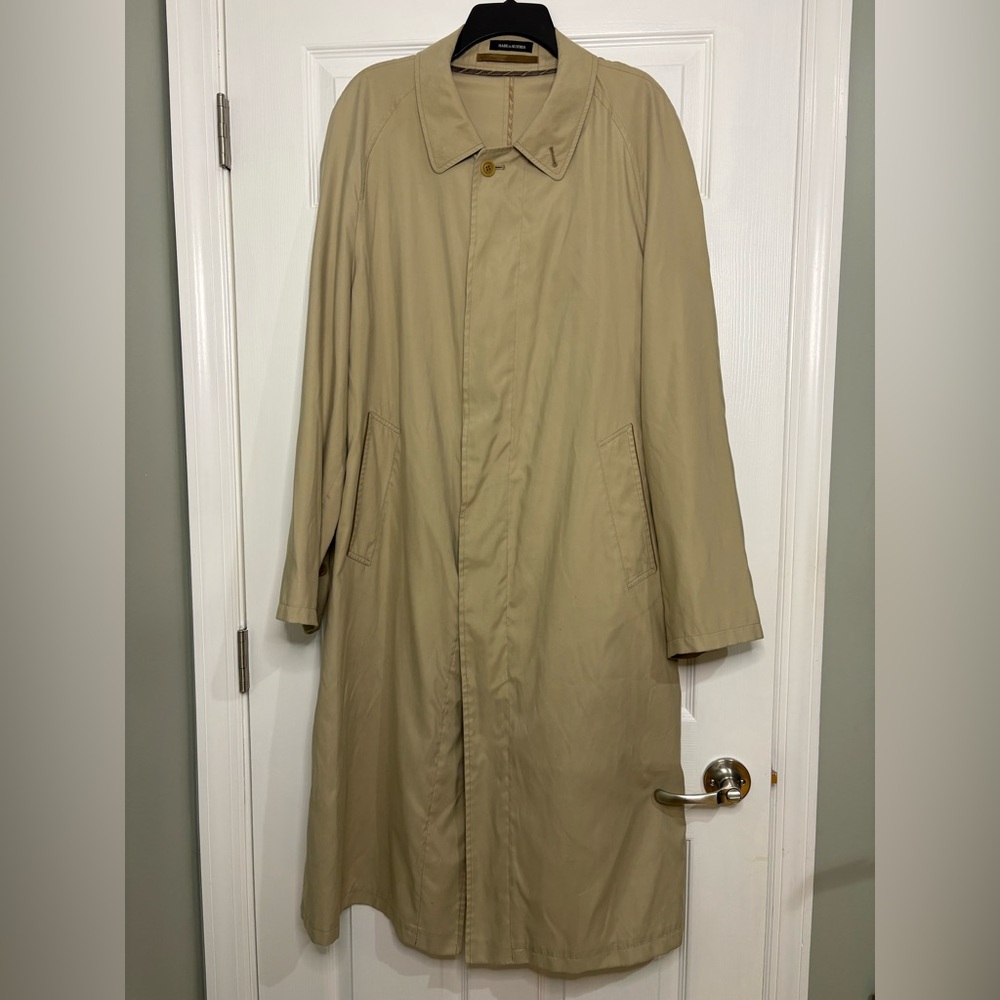 Schneiders Salzburg Coat Mens 50R Tan Lightweight Packable Overcoat Travel